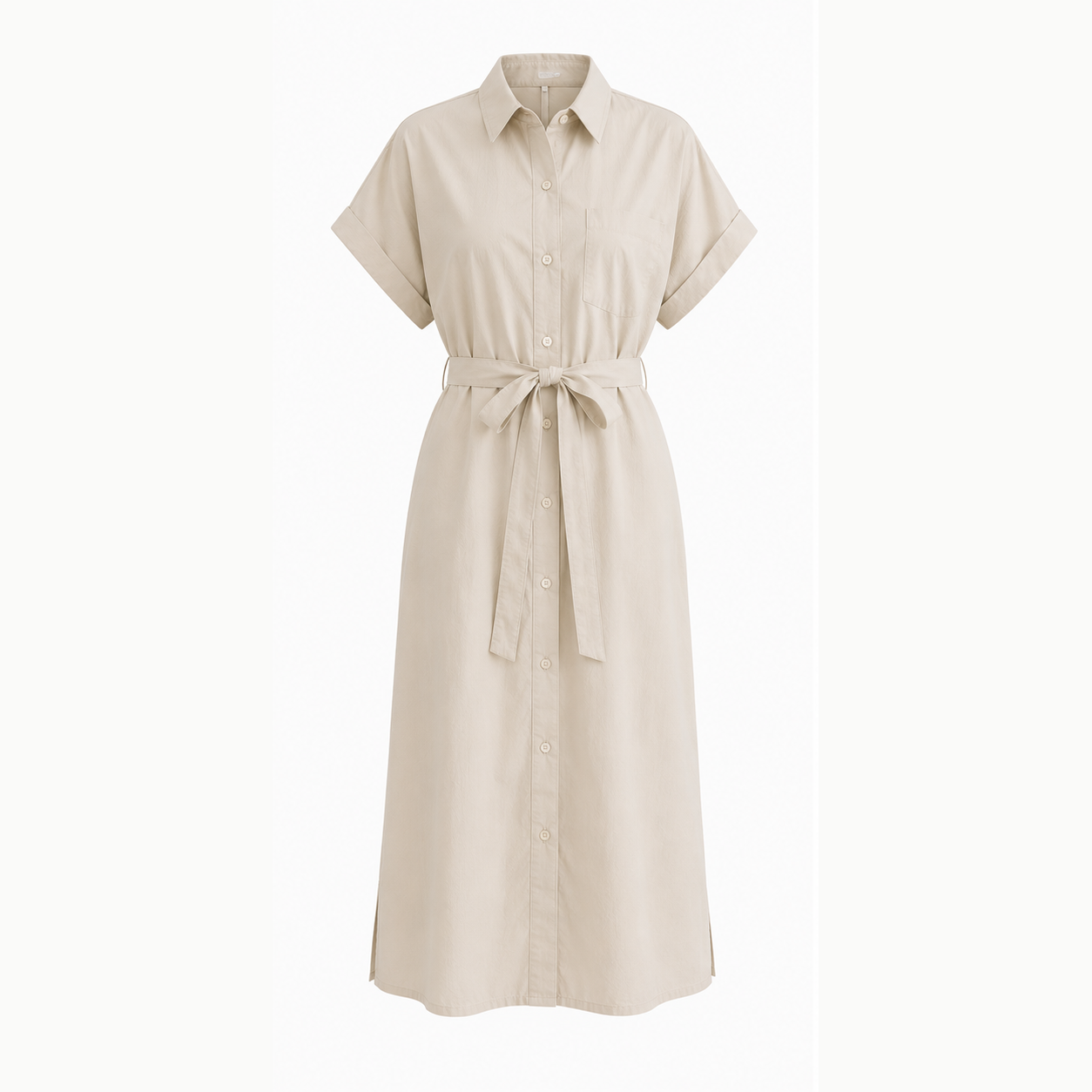 Relaxed Cotton Shirt Dress