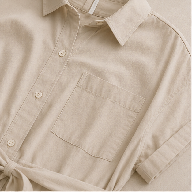 Relaxed Cotton Shirt Dress