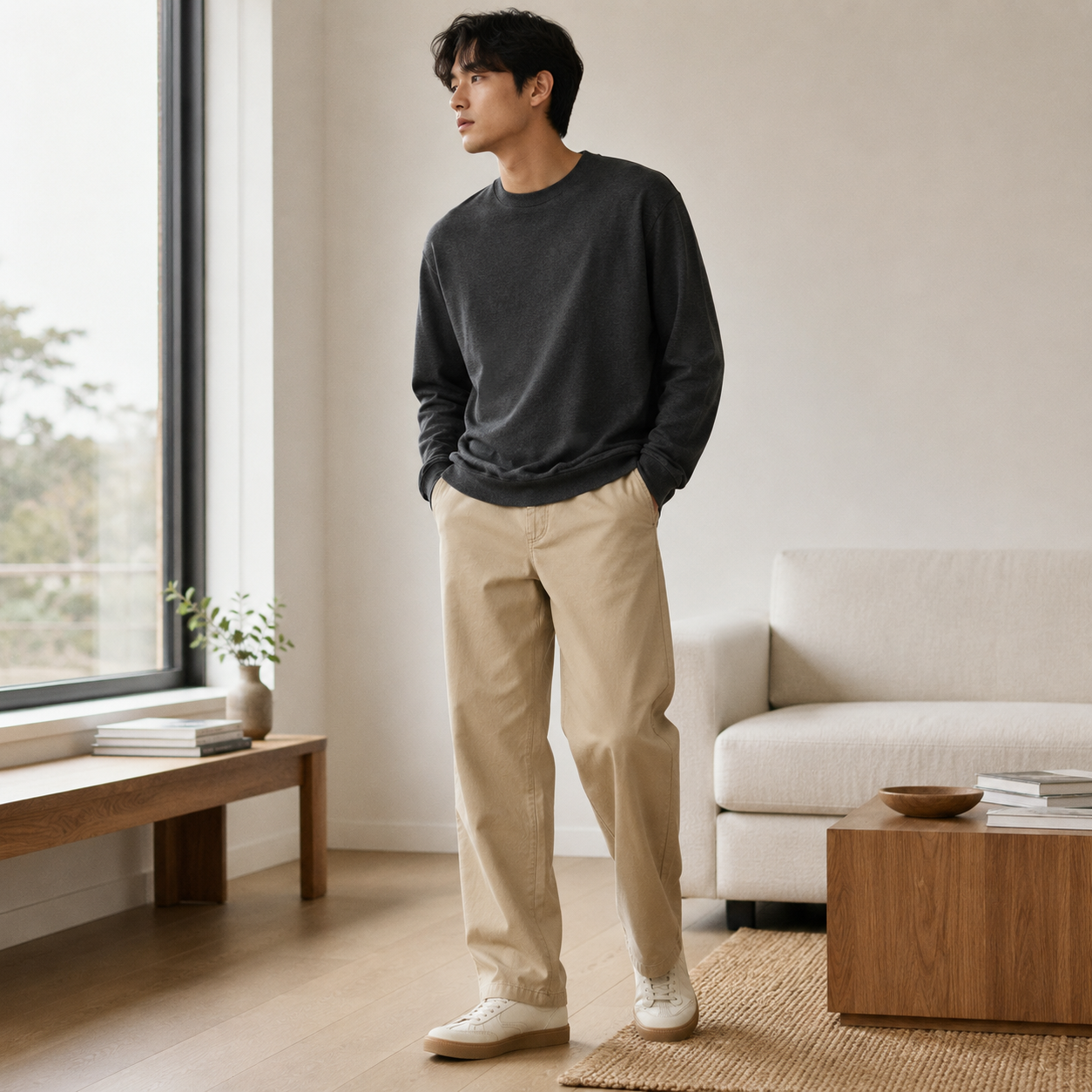 Relaxed Straight-Leg Pants