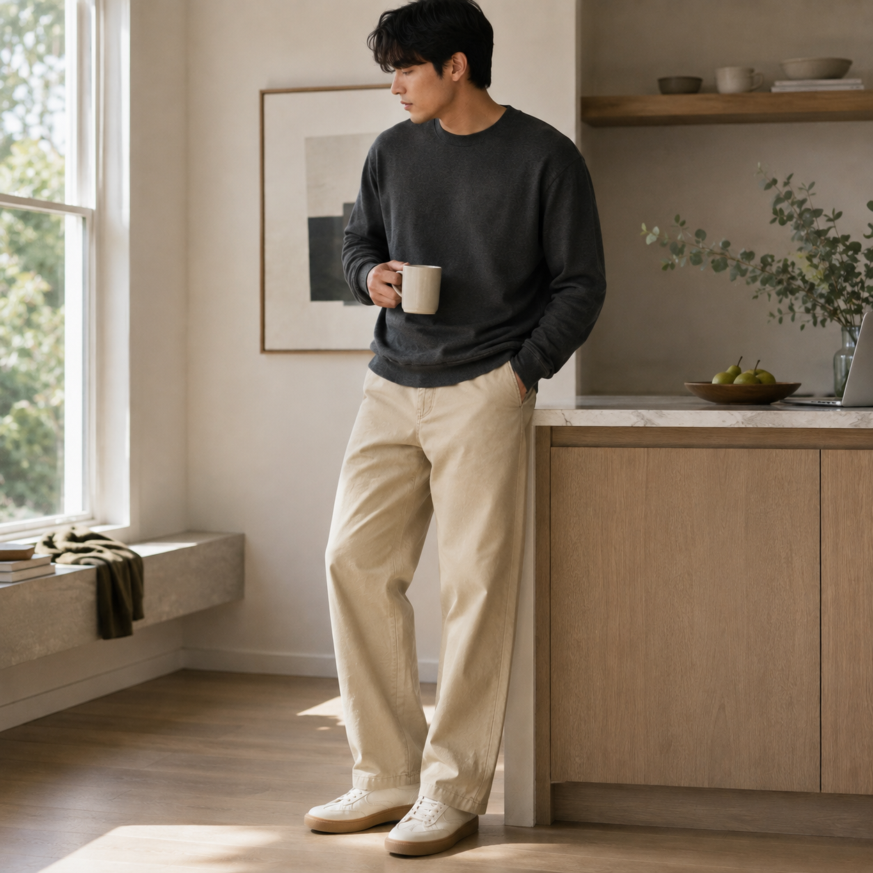 Relaxed Straight-Leg Pants