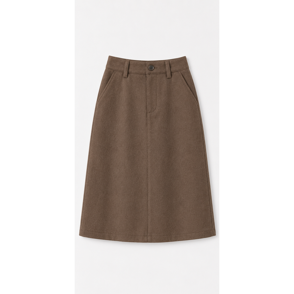 Casual Knee-Length Skirt