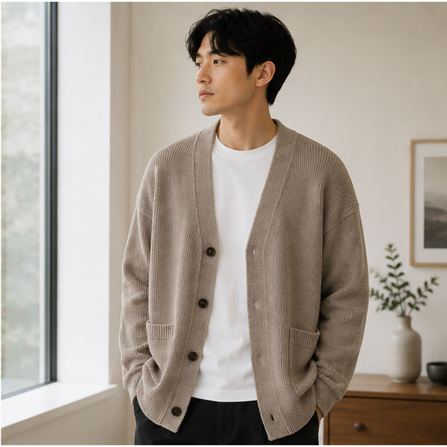 Casual Open-Front Cardigan