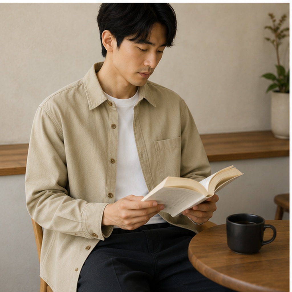 Cotton Button-Up Overshirt