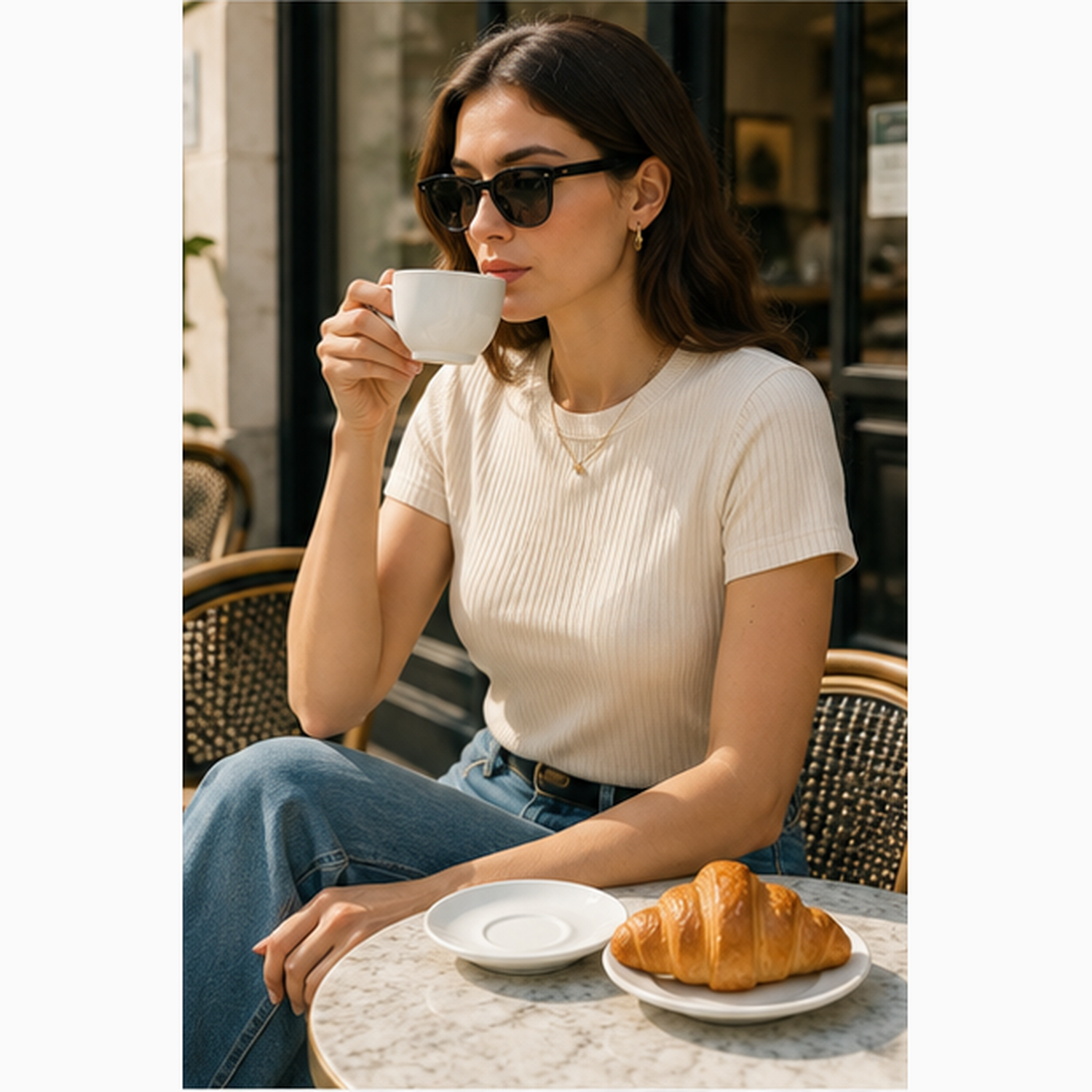 Ribbed Short Sleeve Top